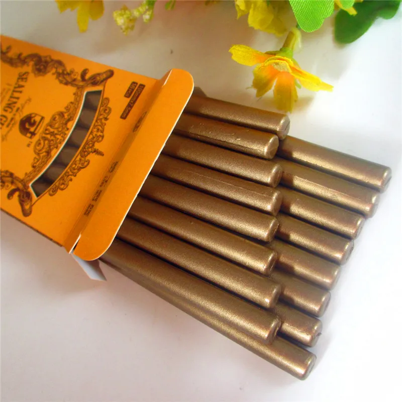 16Pcs Vintage Gold golden color Sealing Seal Wax Sticks Wicks For Postage Letter Classic wax seal Stick Hot Glue Gun for stamp