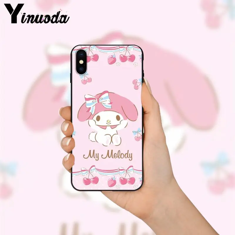 Yinuoda My melody DIY Роскошный Высокий протектор на конце чехол для Apple iPhone 8 7 6 6S Plus X XS MAX 5 5S