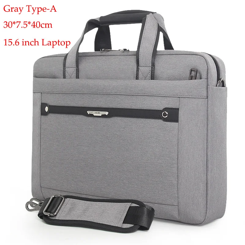 Type-A gray Оксфорд водонепроницаемый деловой мужской женский портфель 15,6 дюймов Сумка для ноутбука повседневная мужская офисная сумка через плечо сумка для компьютера для мужчин - Цвет: Type-A gray