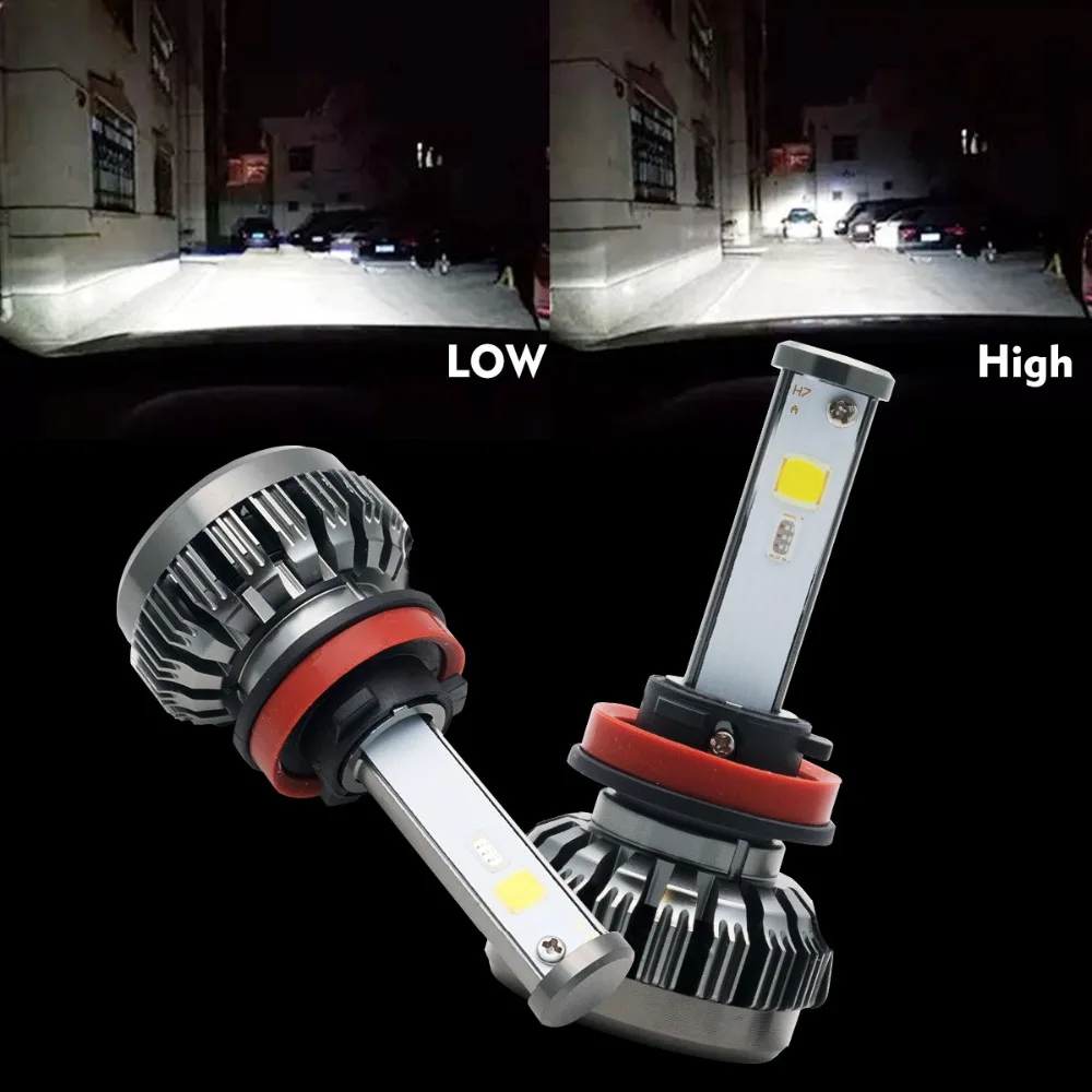 Комплект для переоборудования Автомобильных СВЕТОДИОДНЫХ Фар H7 H11 RGB H4 APP Bluetooth