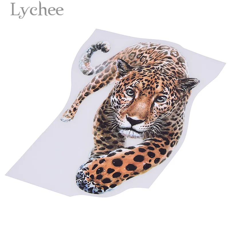 Lychee леопардовые термопереводные патчи с рисунком животных аппликации ручной