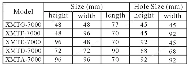 XMT7000 XMTE7000 panel size 48*96mm PID temperature measuring instrument for pizza ovens | Обустройство дома