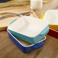 porcelain baking dish pan with handles ceramic baking pans casserole quiche pie baker oven microwave and dishwasher safe