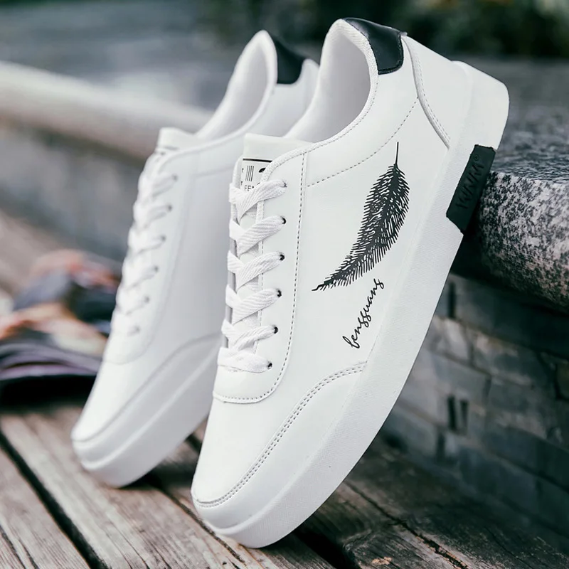 2019 Fashion Casual Leather Shoes for Male Work Outdoor Walking Sneaker Autumn Breathable Men Footwear Flat | Обувь