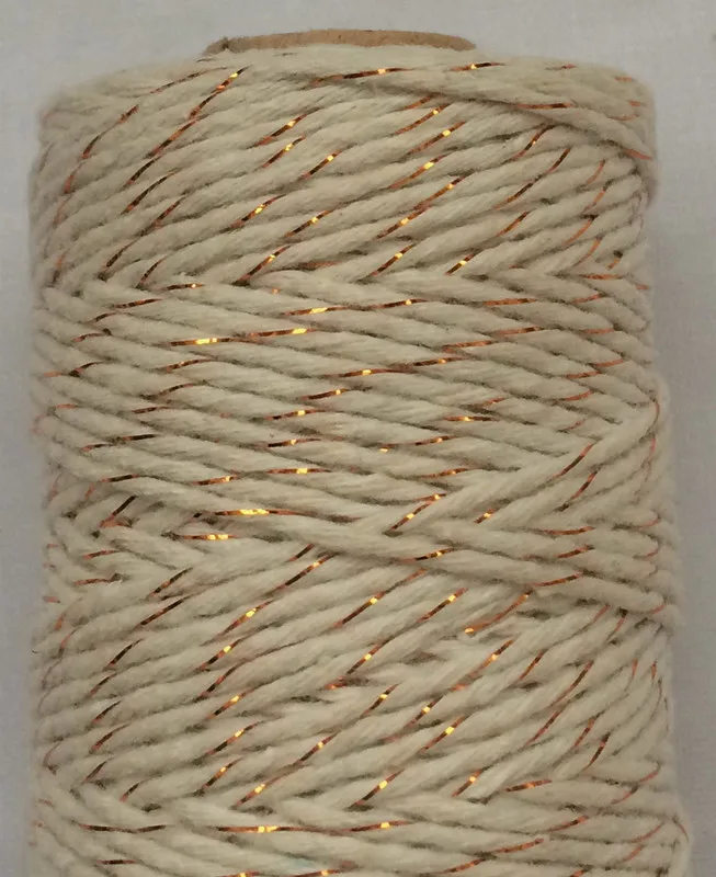 natural copper 1 шт добавить все виды металлический хлопковый шпагат Бейкера для упаковки подарков(11 видов цветов), Золотой шпагат, металлическая катушка по EMS - Цвет: natural copper