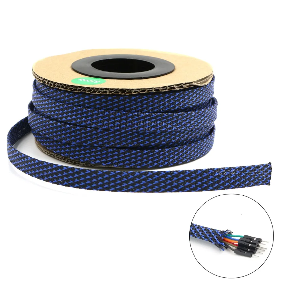 100ft-Blackblue 30 м 4 6 8 10 12 14 16 мм оплетка для домашних животных расширяемый рукав высокая