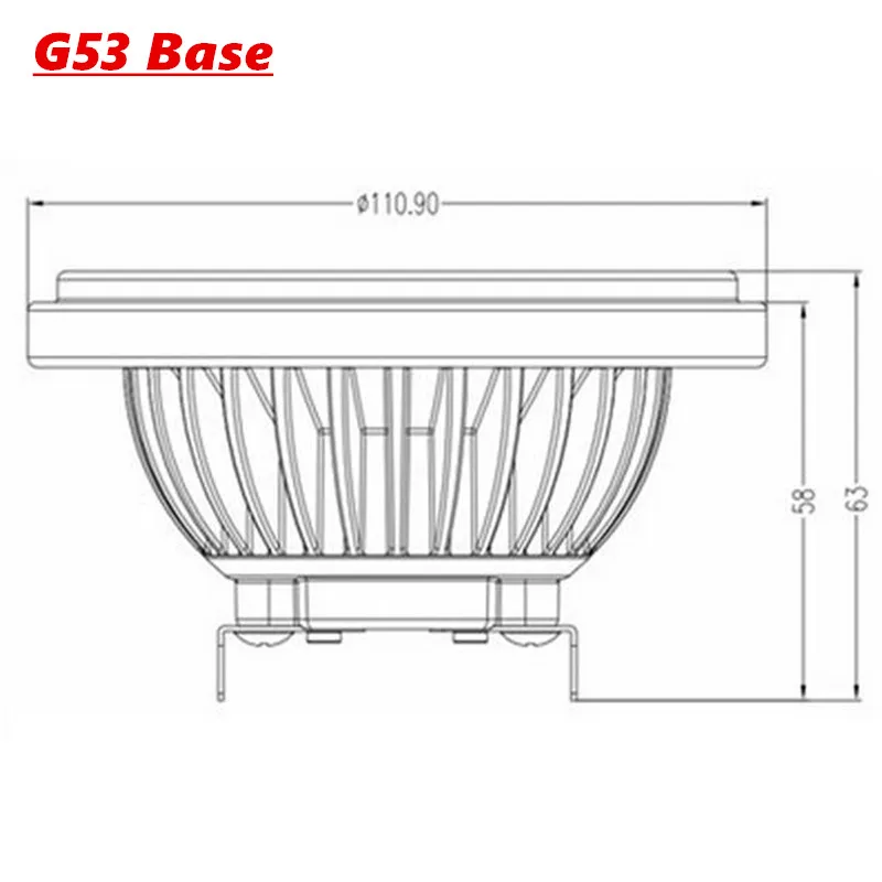 AR111 СВЕТОДИОДНАЯ лампа 15 Вт заменить 75 галогенные G53 12 В CREE LED УДАРА &gt 80Ra 24 шт./лот CE
