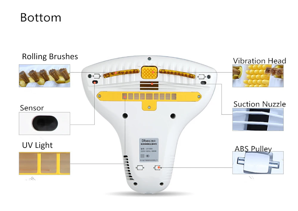 Dibea UV808 умный пылесос, уничтожающий бельевых клещей очиститель для домашних матрасов Клещи для уничтожения аспиратора ультрафиолетового света пыль клещей Чистка Пылесосом