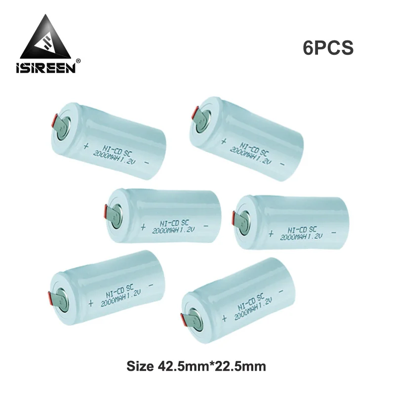 Аккумуляторные батареи 1 2 V 2000mAh SC Ni-CD DIY аккумуляторные блоки Subc Ni аккумулятор CD