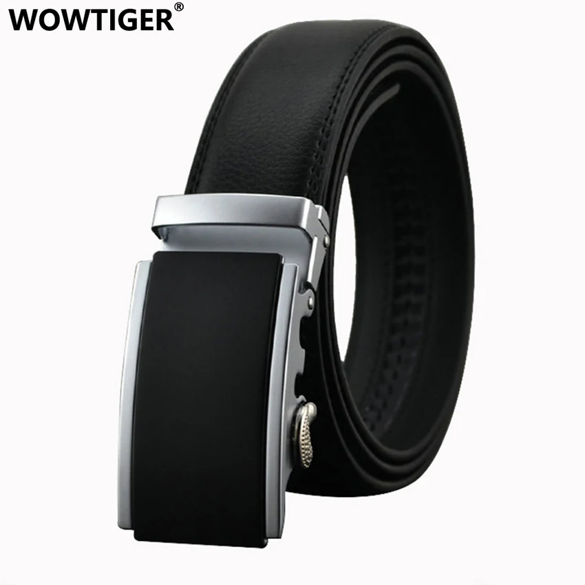 Ремень WOWTIGER мужской с автоматической пряжкой дизайнерский Роскошный пояс из