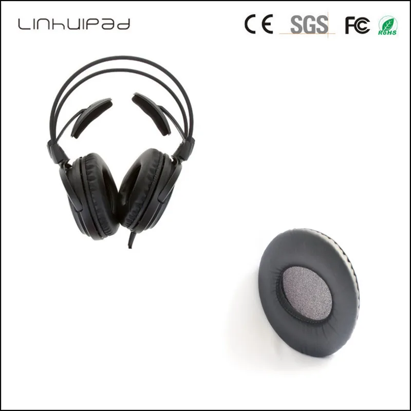 Linhuipadpad 1 пара протеиновых кожаных сменных амбушюров для наушников Audio Technica ATH A500