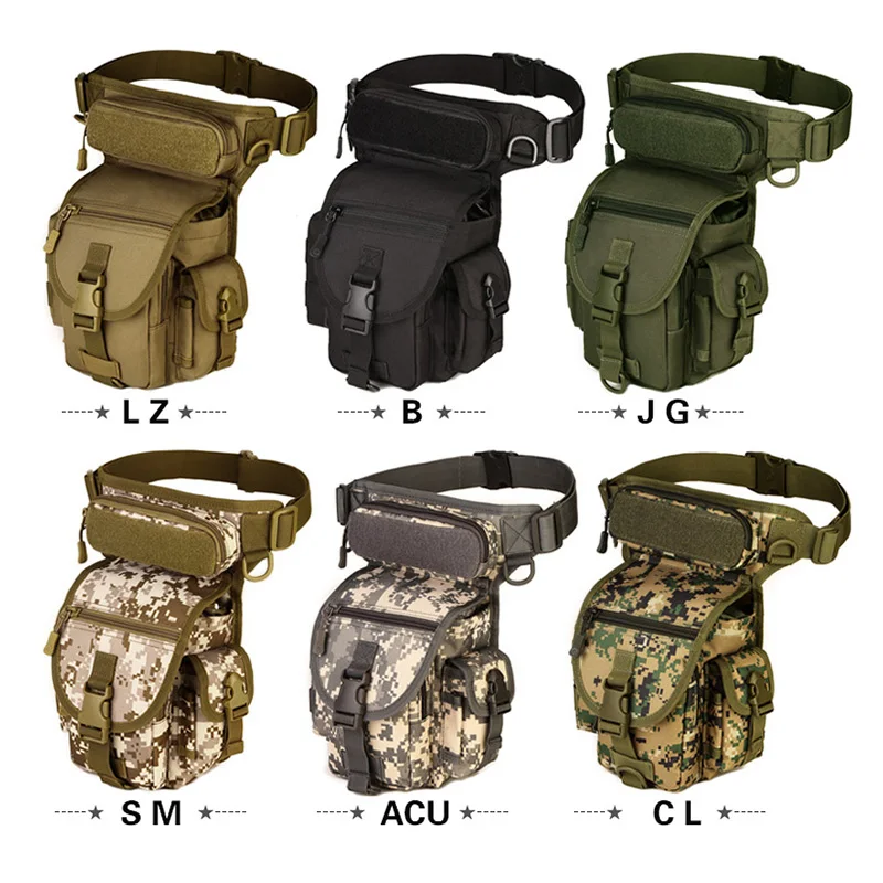 

Ourdoor Waterproof Tactical EDC Molle Fanny Pack Portable Military Sawt Leg Belt Bag Utility Gadget Security Pack Carry Bags Q1