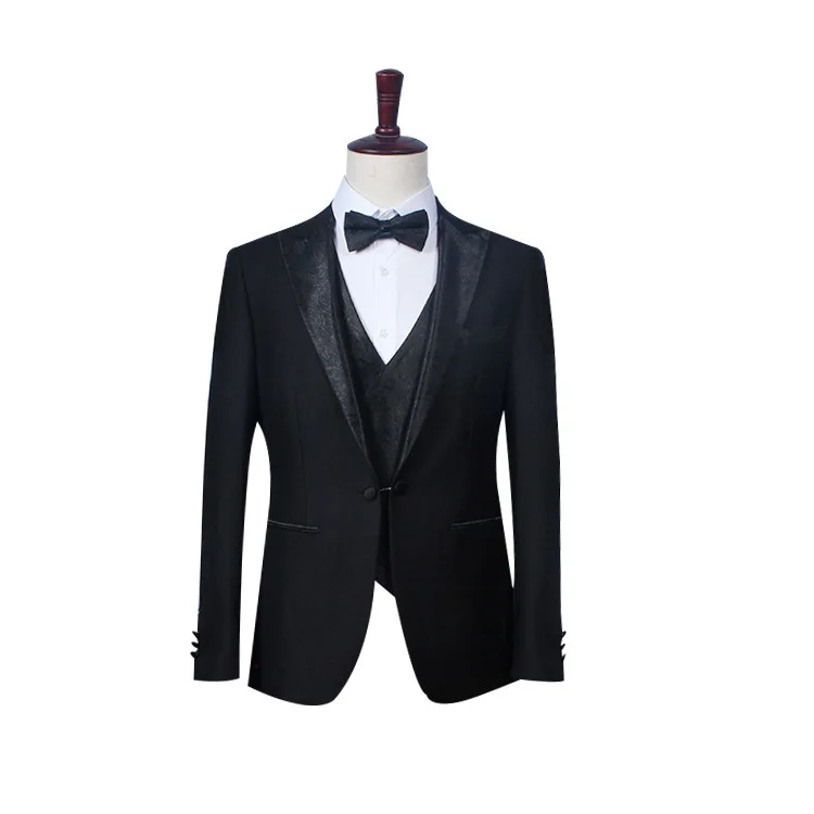 Мужской готический костюм из 3 предметов повседневный модный облегающий Terno |