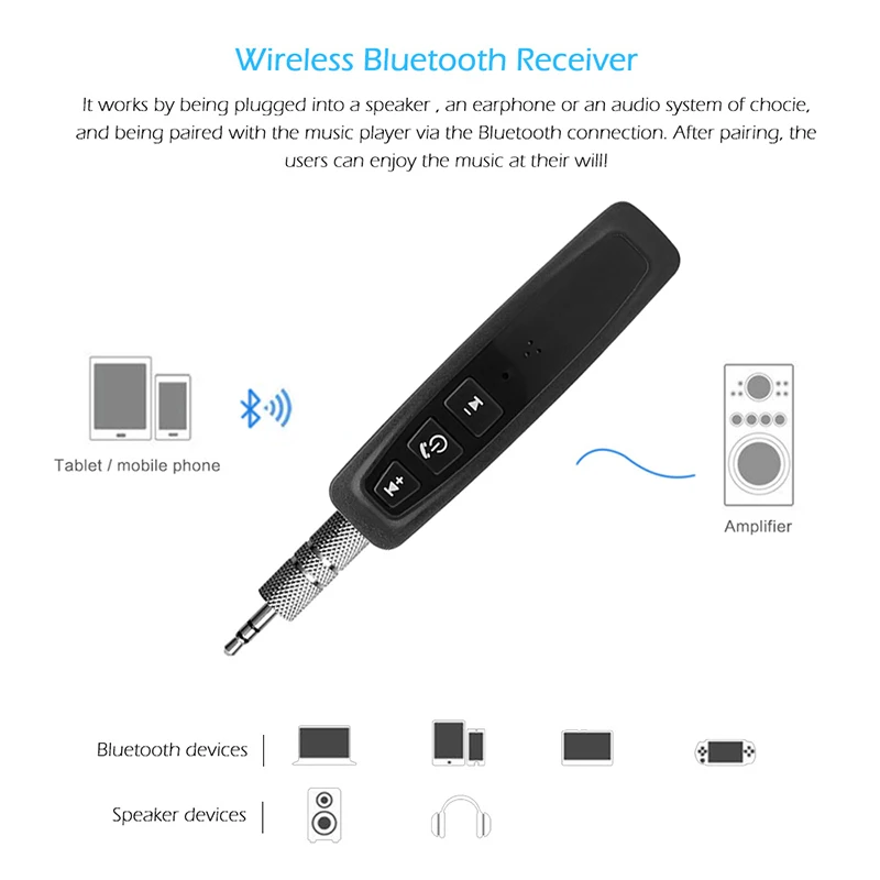 Bluetooth Aux аудио приемник передатчик 3 5 мм разъем громкой связи автомобильный
