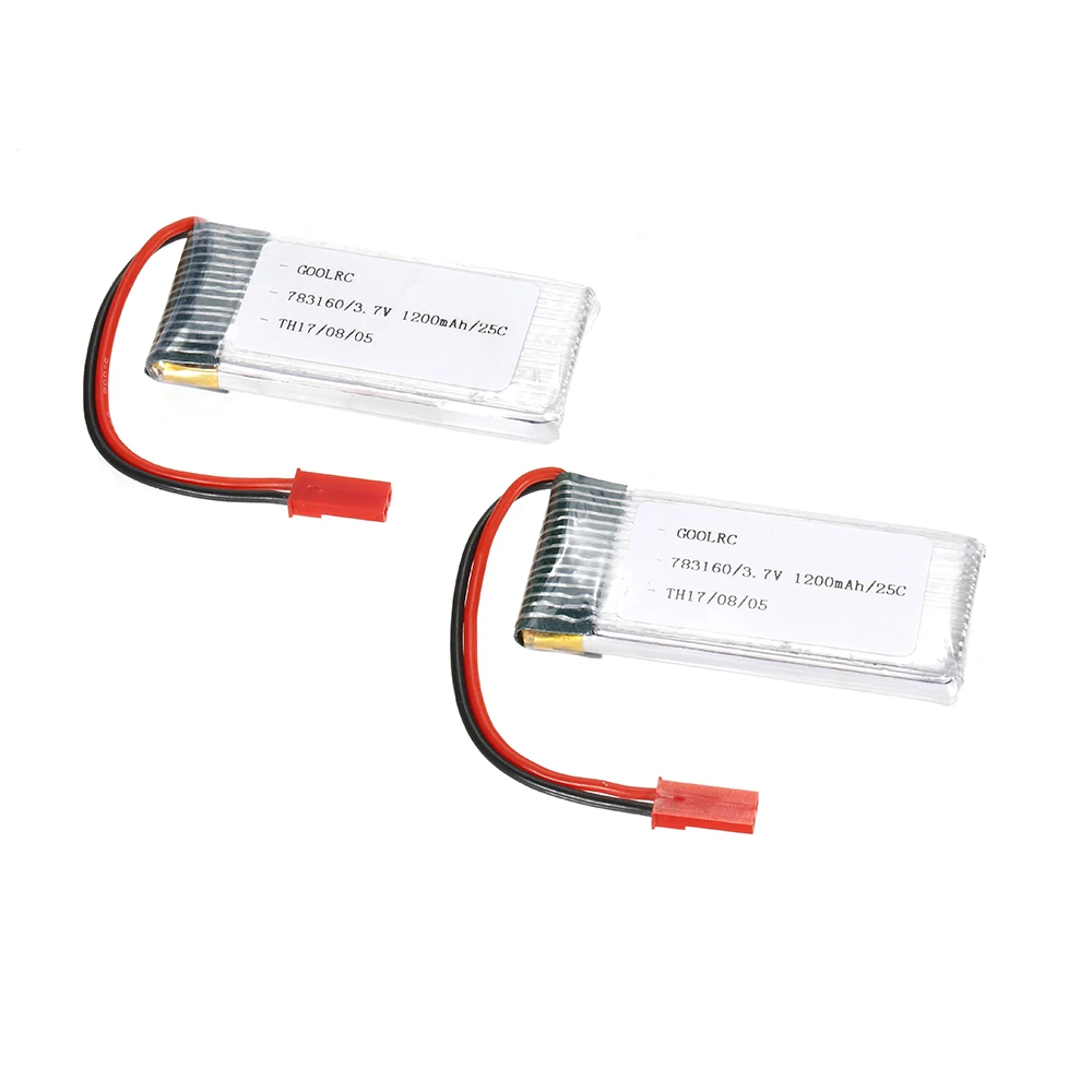 2 шт. литий-ионный аккумулятор GoolRC 3 7 В 1200 мАч 25C JST разъем для Walkera #10 5G4Q3 SYMA S006 |