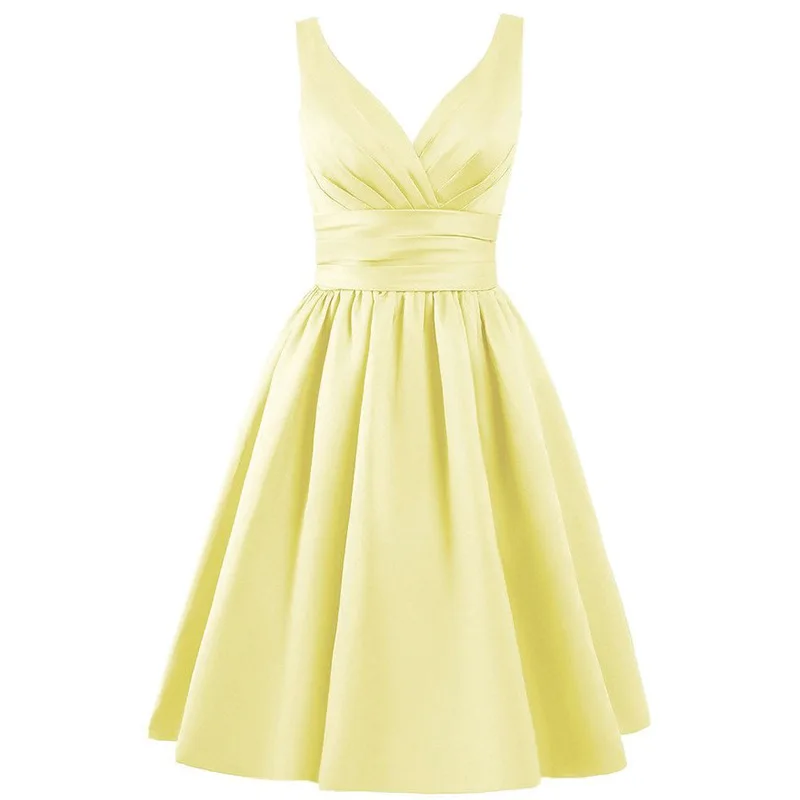 Walk Beside You зеленые платья подружки невесты фиолетовые короткие трапециевидные с v-образным вырезом атласное элегантное платье Robe demoiseur D'honneur Pour Femme