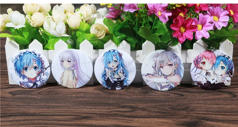 FFFPIN 5,8 см Большая японская брошь в стиле аниме Zero Kara Hajimeru Isekai Seikatsu, мультяшный значок в виде монеты, нагрудник, орнамент, булавки для косплея