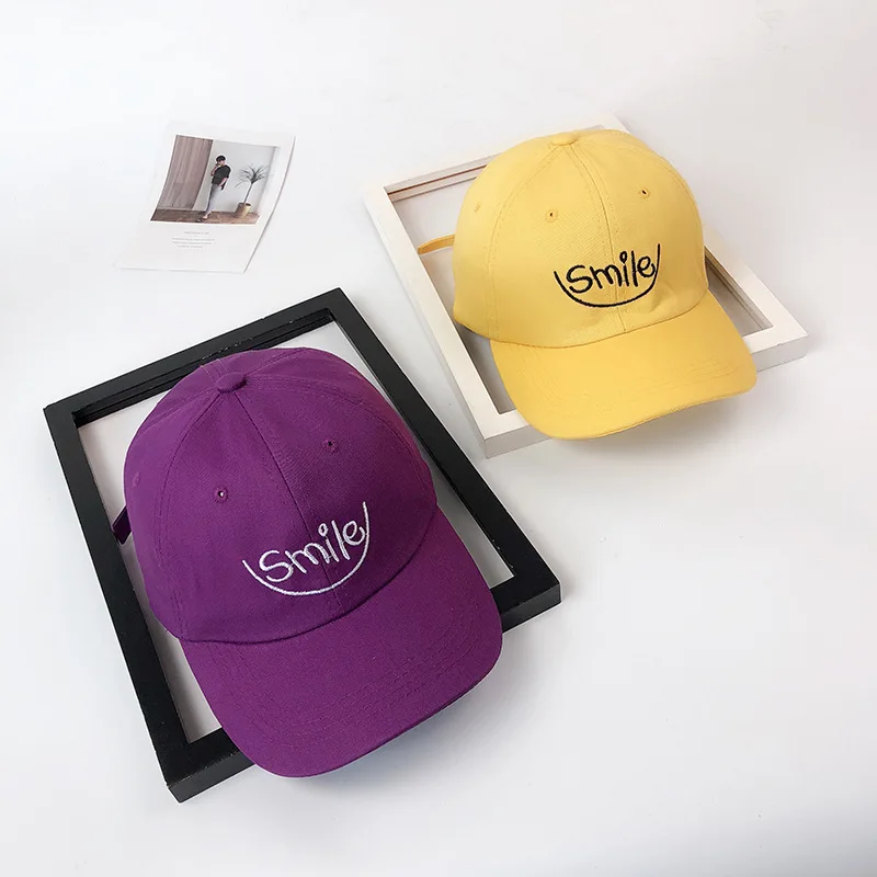 Purple baseball hat Female new Harajuku spring and summer bend along the visor Casual wild couple cap male tide | Аксессуары для