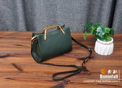 Green Натуральная телячья кожа высокое качество женская сумка маленькая роскошная сумка на плечо оригинальная винтажная модная женская сумка - Цвет: Green