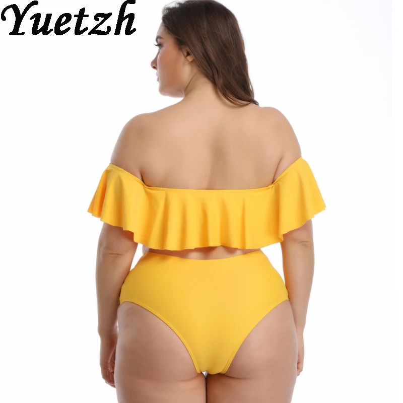Новинка сексуальное бикини с высокой талией для женщин размера плюс купальник