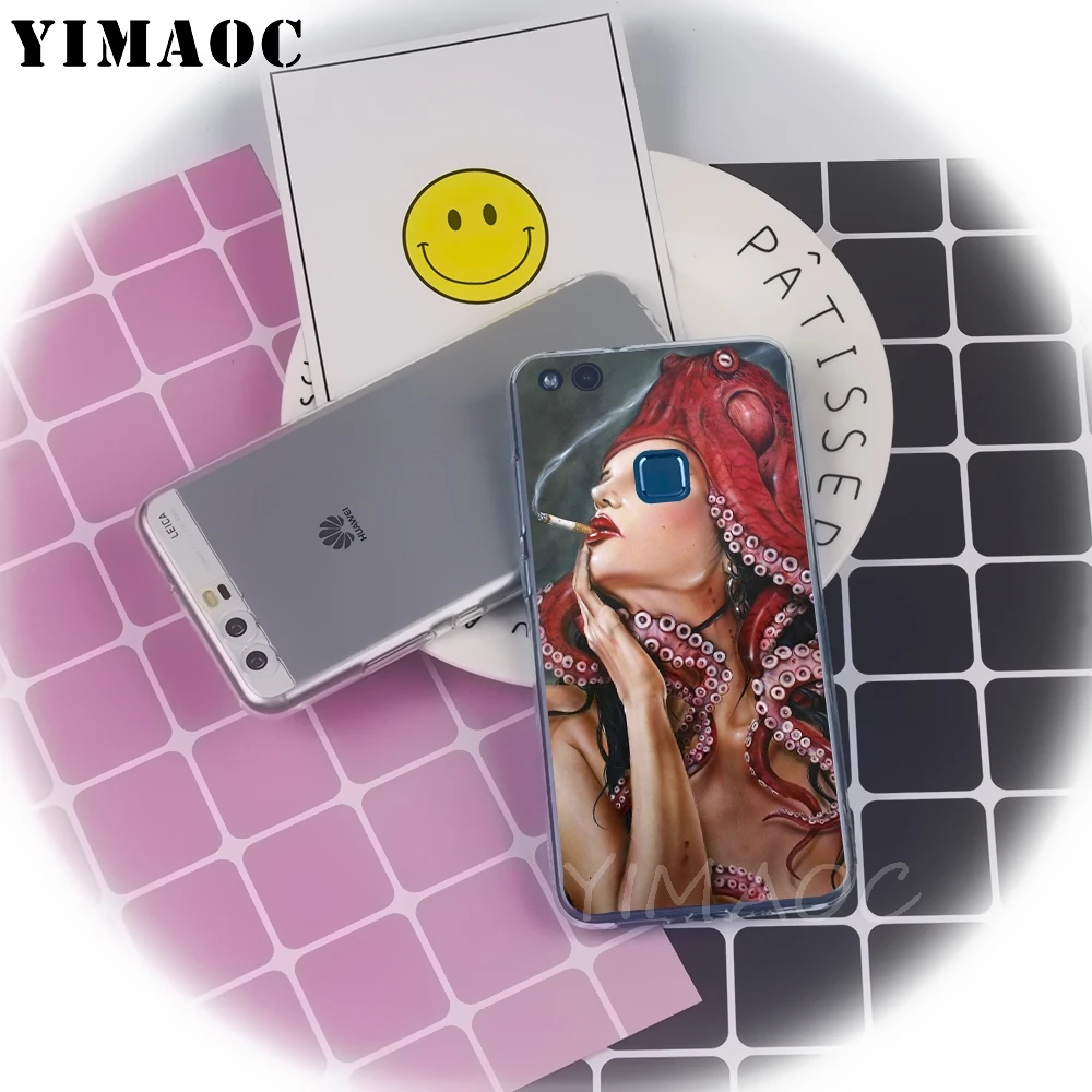 Мягкий ТПУ чехол для девочек YIMAOC чехлы Huawei Honor 6A 7X 7A Pro 8C Mate 10 Note 9 Lite Y6 Y9 Y7 Prime 2018 |