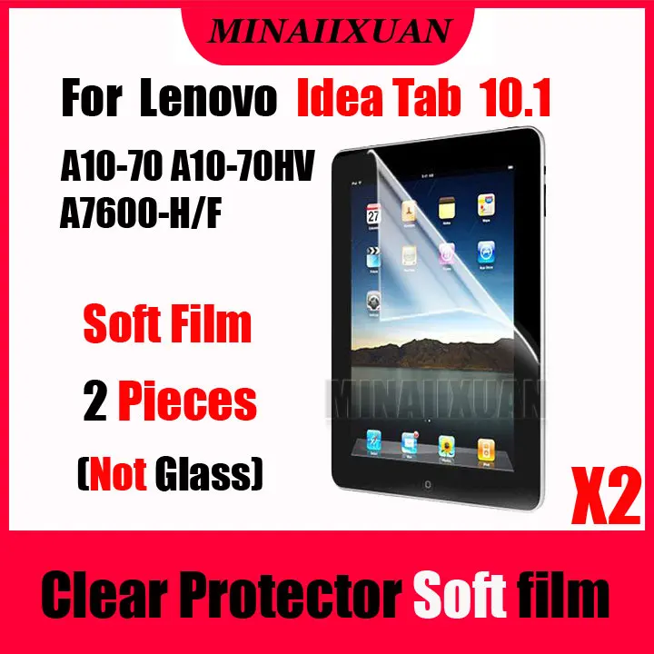 2 шт. Защитная мягкая пленка для экрана (не стекло) планшета Lenovo Idea Tab 10 1 A10 70 70HV A7600
