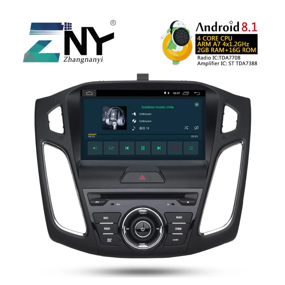 Android 8 1 автомобильный DVD Автомагнитола для фокуса 2011-2017 gps навигация Bluetooth