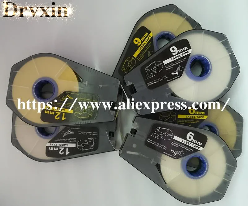 Canon Label Tape Cassette 9 мм (желтый) кабель ID принтер трубка Принтер Mk1000 Mk2000 Mk1100 Mk2100 Mk1500 Mk2500