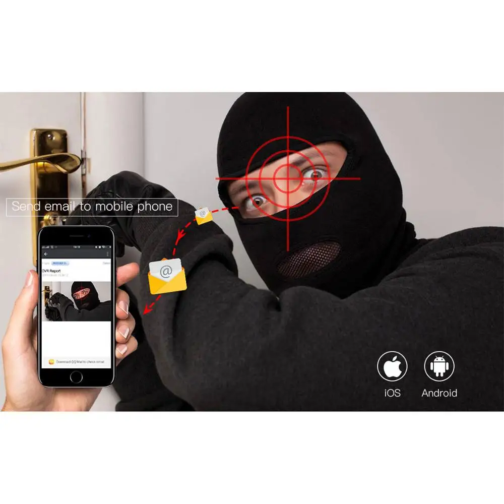 AZISHN домашней безопасности 5MP Hi3516EV300 IP Камера IP67 Водонепроницаемый Открытый ИК