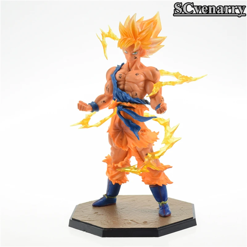 Аниме Dragon Ball Z Goku фигурка Супер Saiyan Son Gokou Боевая версия. ПВХ Фигурки Модель игрушки
