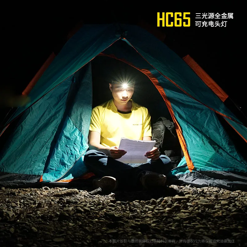 Nitecore HC65 налобный фонарь Cree XM-L2 U2+ CRI+ красный светодиодный фонарик 1000 лм USB перезаряжаемая фара с 1 шт. 3400 мАч 18650 аккумулятор