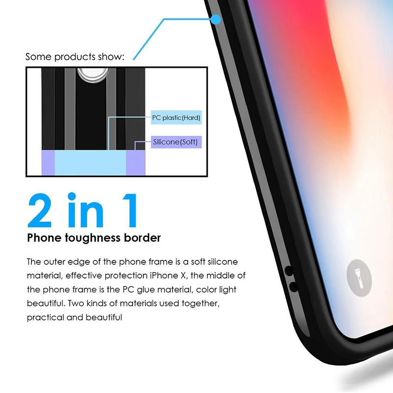Ascromy для iPhone X чехол TPU Гибридный противоударный плотный тонкий бампер Apple 10 рамка