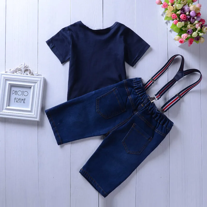 2 Pieces Children Baby Girl Clothing Sets I'm So Fly T-shirt+Surspender Jeans Pants 2019 Summer Kids Girls Clothes Outfit | Детская