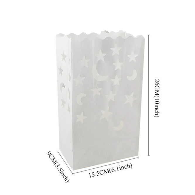 100 шт./лот романтический подсвечник в виде звезд для чая бумажный фонарик свечи