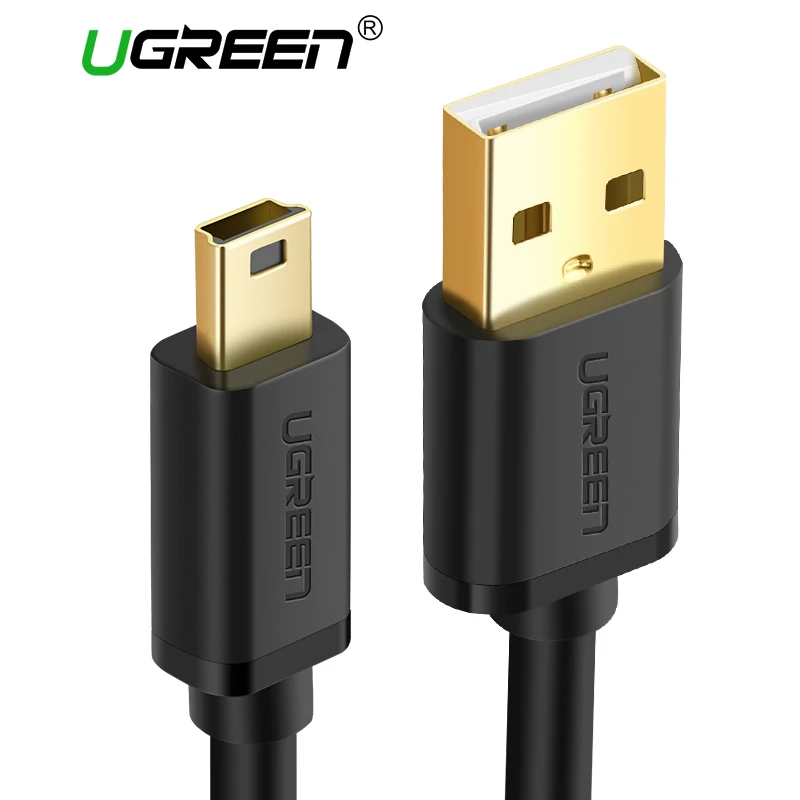 Ugreen Mini USB кабель Mini USB к USB кабель для быстрой зарядки данных для MP3 MP4 плеера Автомобильный видеорегистратор gps цифровая камера HDD Mini USB