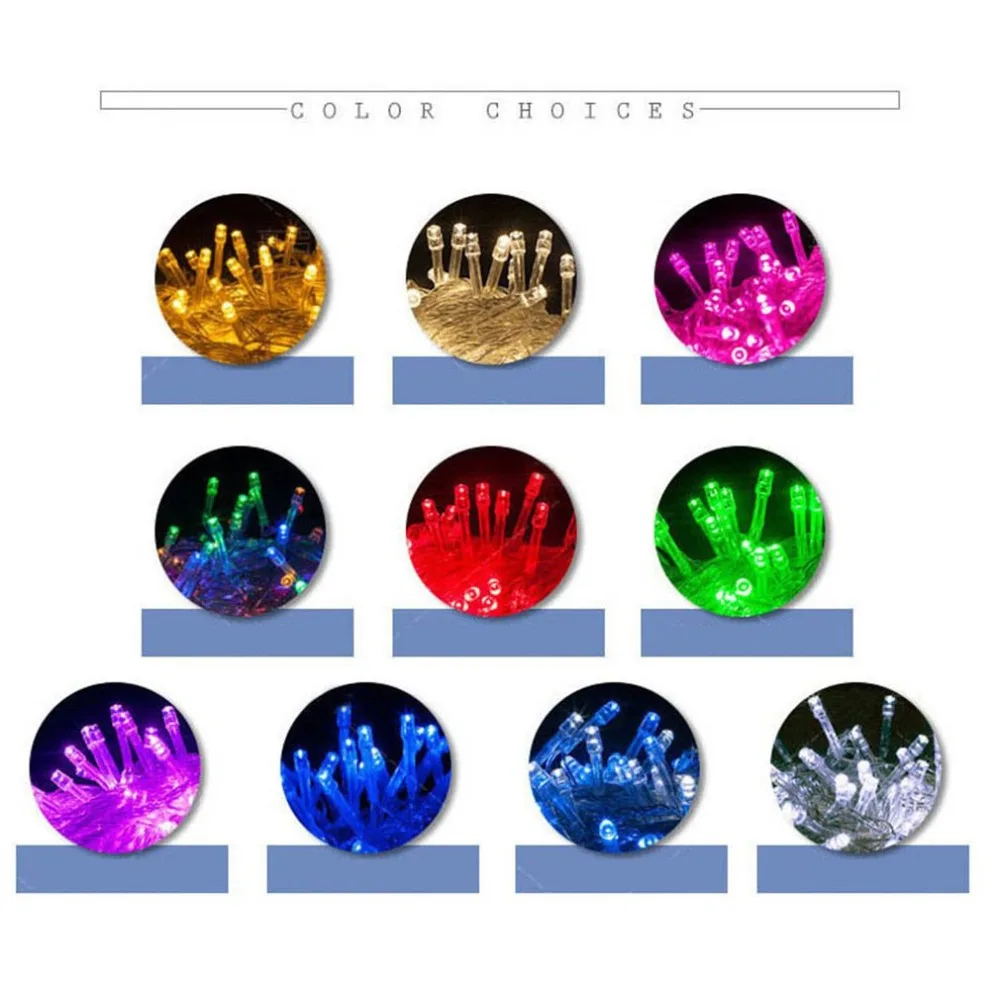 10 м 100 светодиодный s RGB светодиодный струнный Сказочный светильник светодиодный струнный светильник s Рождественская гирлянда вечерние свадебные украшения Рождественский светильник с европейской вилкой распродажа