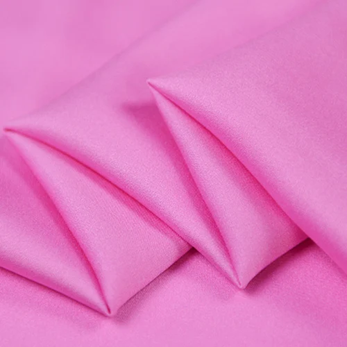 Однотонная розовая шелковая стрейч жоржета креп атласная шёлковая ткань