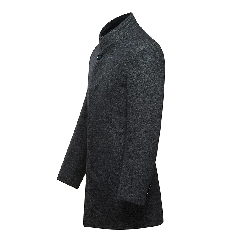 YUNCLOS элегантное мужское шерстяное пальто Зимняя шерстяная длинная куртка