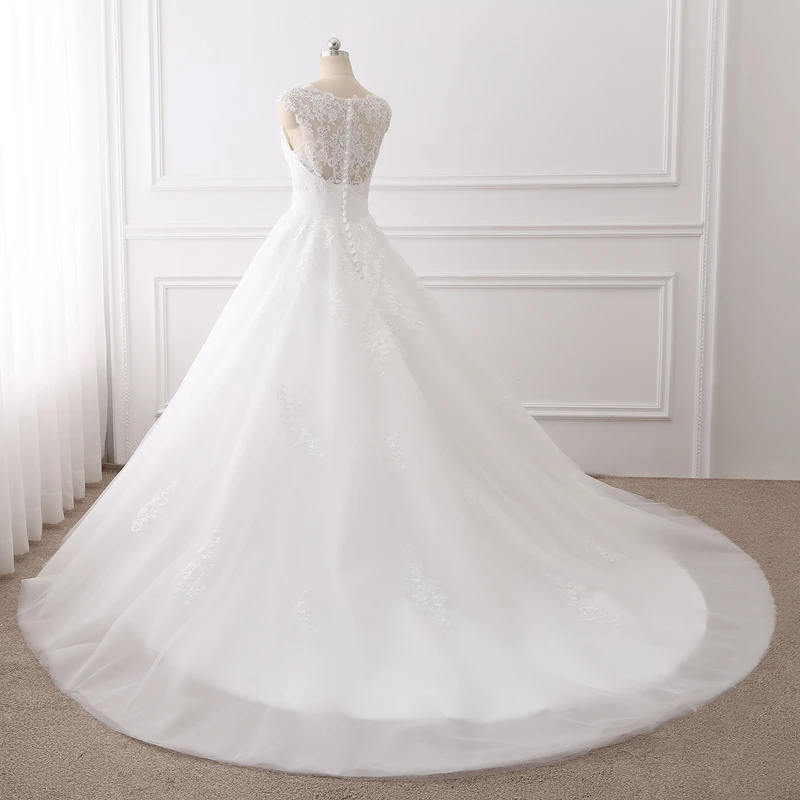 Miaoduo 2021 бальное платье свадебное с жемчугом кружевные аппликации Robe De Mariage