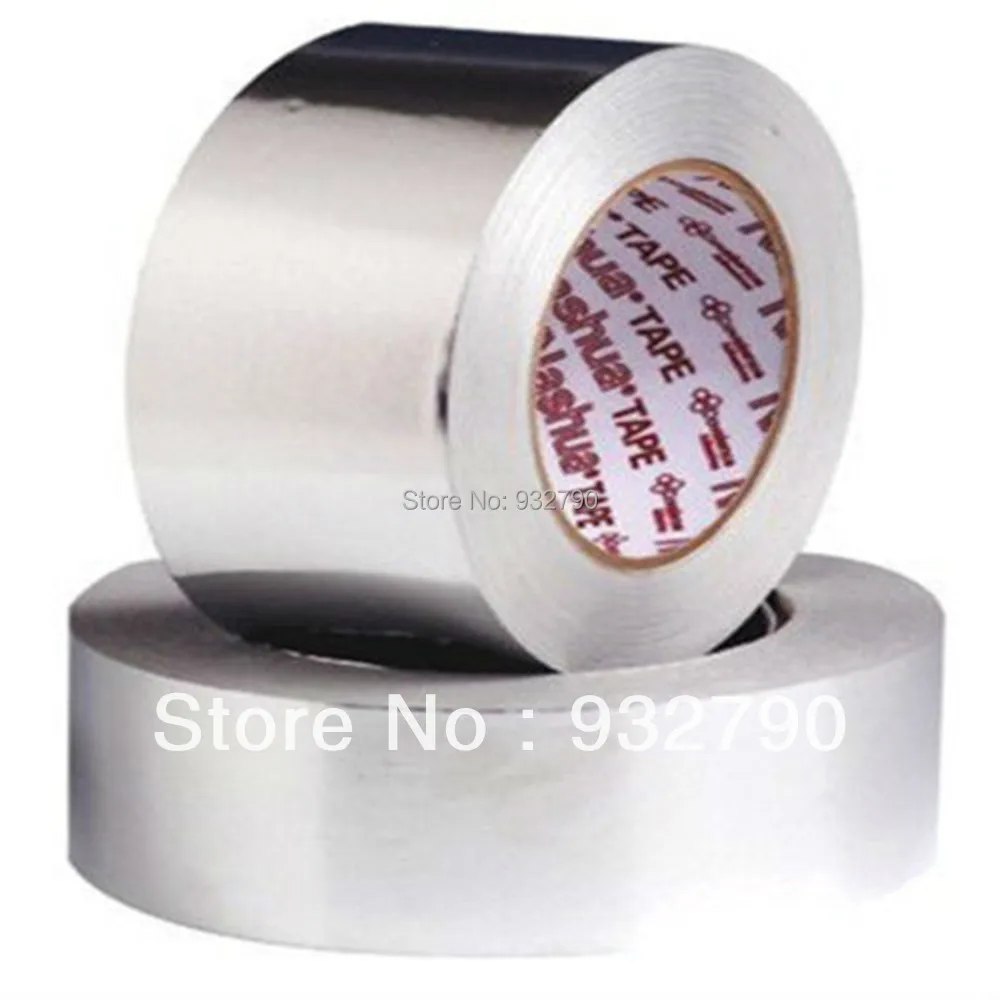 2 шт./лот сильный и надежный алюминиевая Фольга Клейкие ленты 48 мм * 20 м рулон
