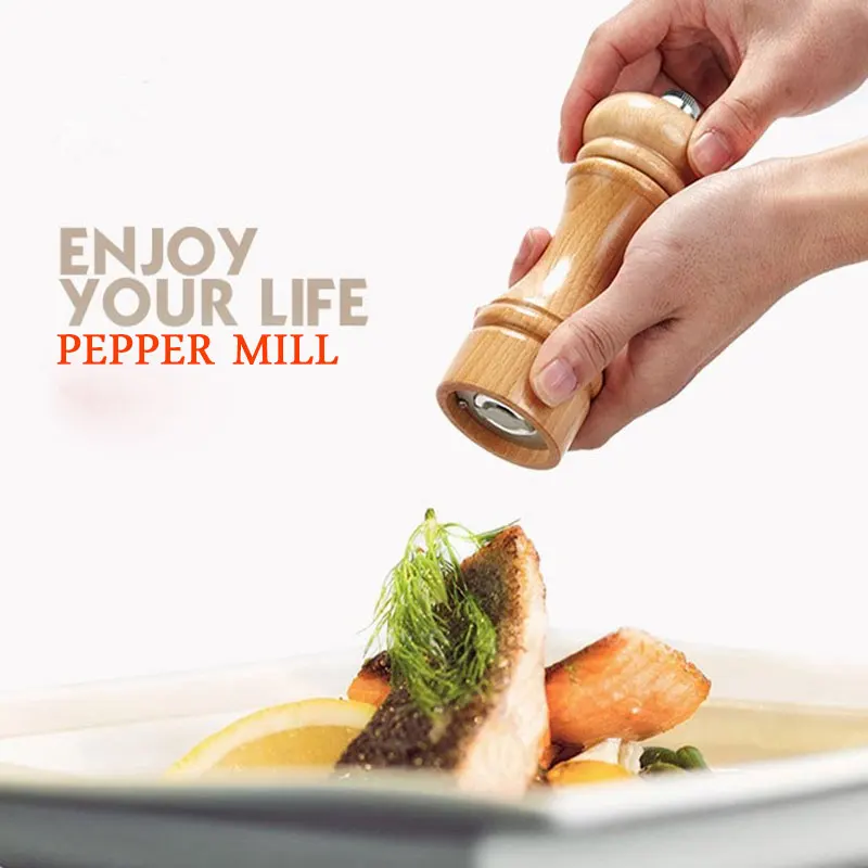 Ручная мельница для перца из дуба измельчитель соли и специй 5/8 дюймов кухонные