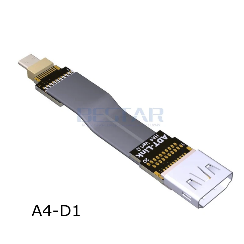 A4-D FPV HDMI 2 0 A мама к Micro Тип D экранированный FPC плоский кабель 4k 60 Гц 5 см-10 м для