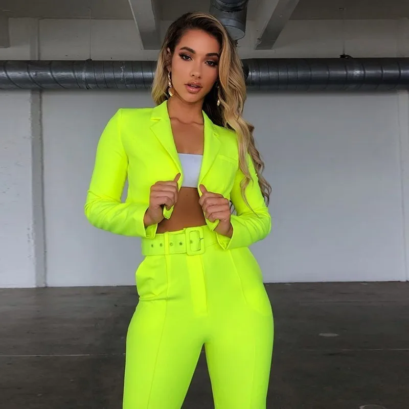 Женский элегантный комплект из двух предметов DRESSMECB зеленый вечерний с длинными