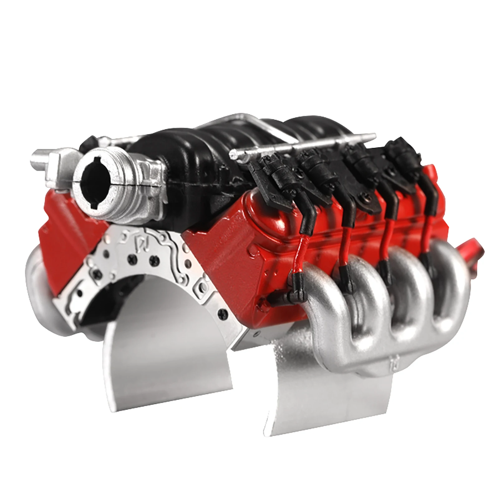 Для DJC-0641 LS3 V8 6.2L имитация крышки двигателя+ радиатор двигателя Вентилятор общего использования для 1/10 весы Trx4 Jeep Land Rover d90/110/130