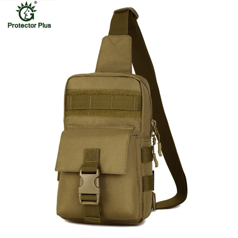 Casual men's chest pack military canvas bags multifunctional small male messenger bags shoulder bags