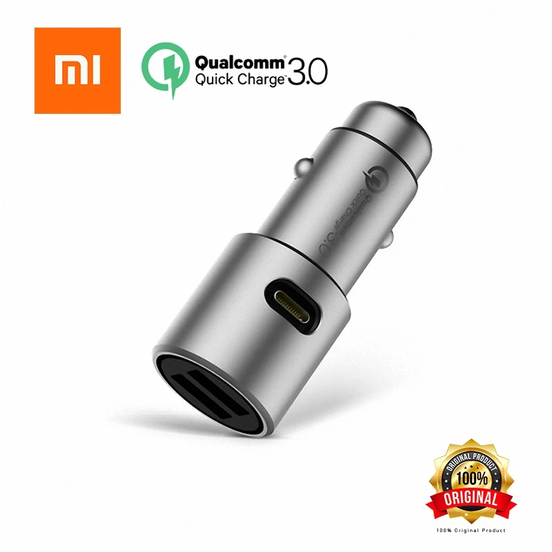 Xiao mi оригинальный автомобиль Зарядное устройство QC3.0 автомобиля 5 В/3A Dual USB