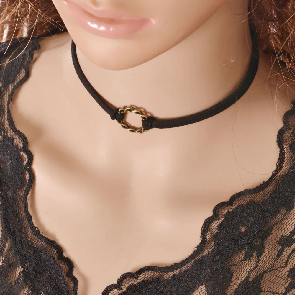 Ожерелье чокер из искусственной кожи с двойным слоем|necklace gothic|choker necklace gothicchoker |