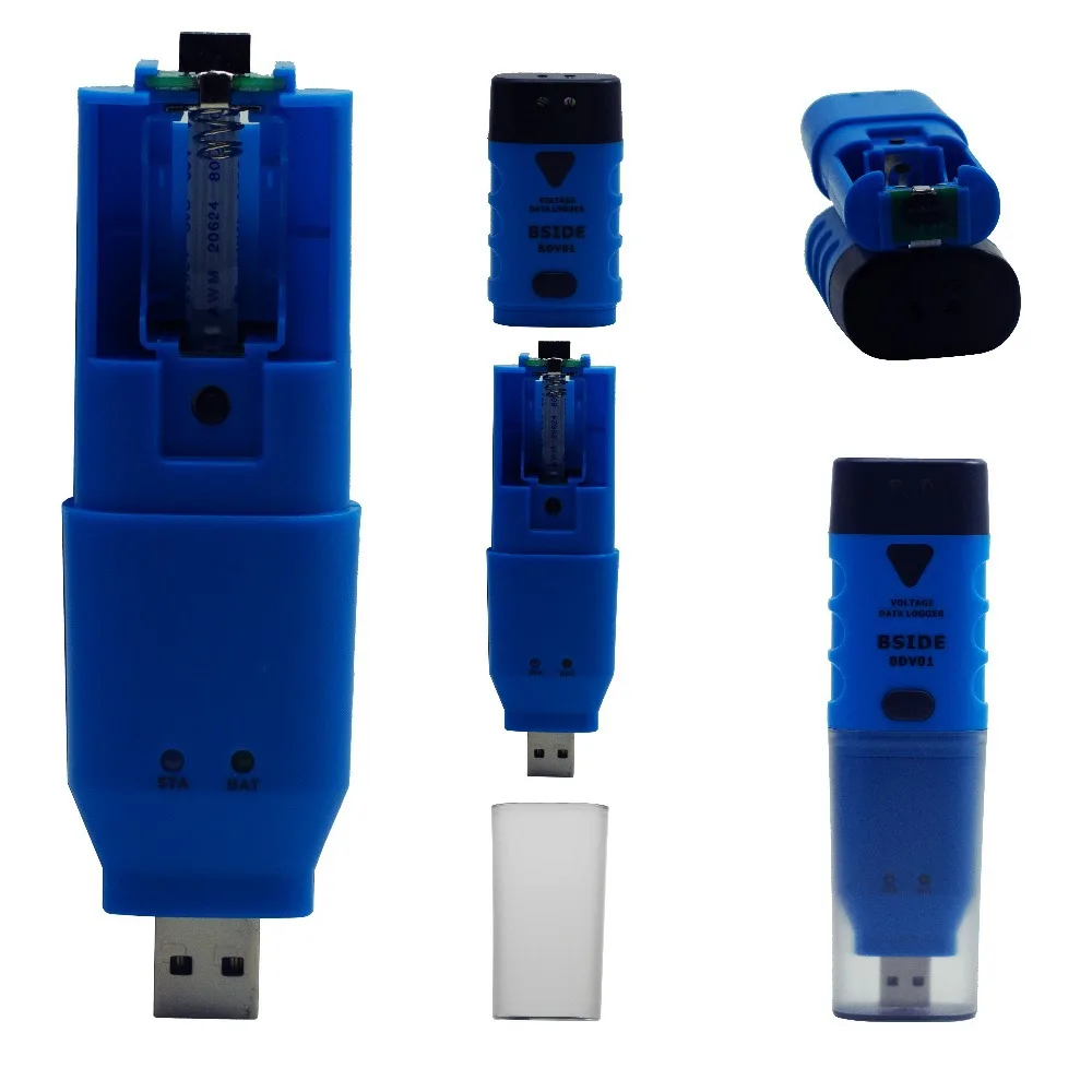 AideTek BDV01 DC USB 0 30V 04 V Регистратор напряжения разрешение 64K 1 sec samp светодиодный сигнал