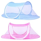 Лето 2017 г. Портативный детская москитная колыбель с защитой от насекомых чистая складная детская кровать москитная сетка детская постельные принадлежности из сетчатой ткани детская кроватка с сеткой