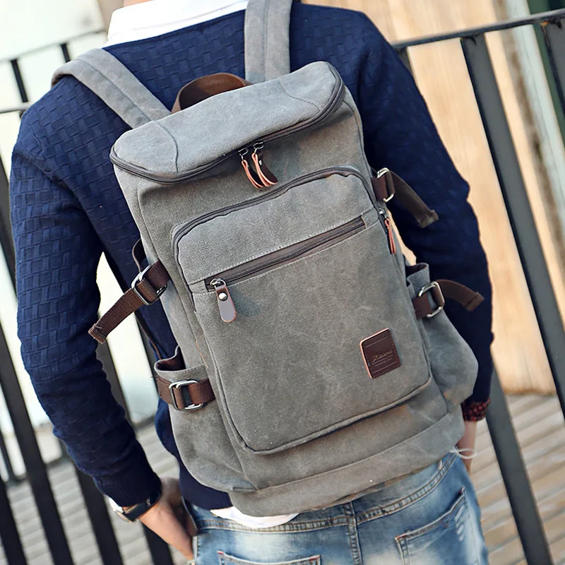Мужской и женский рюкзак школьная сумка дорожный винтажный холщовый для мужчин